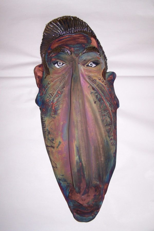 Tribal Mask - Raku Fired - Image 2