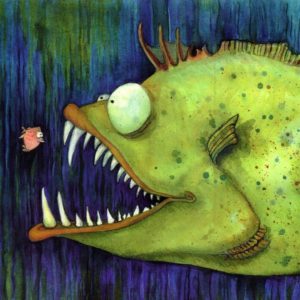 "Hungry Ned" Fish Watercolor Print