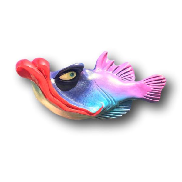 Blue Bubba Red Lips - Fish Art