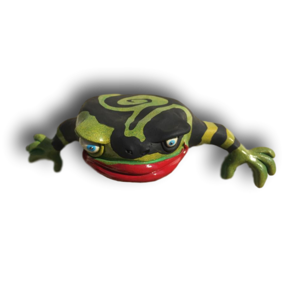 Wild Green Don Juan Frog Art - Image 2