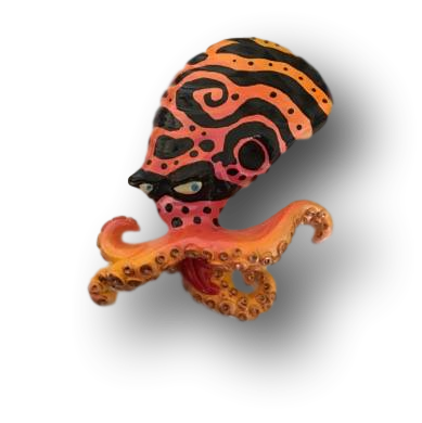 Patterned Mr. Poopy Octopus - Fish with Attitude