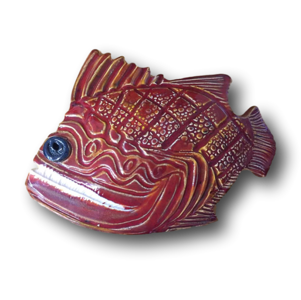 Large Red Fish with Attitude