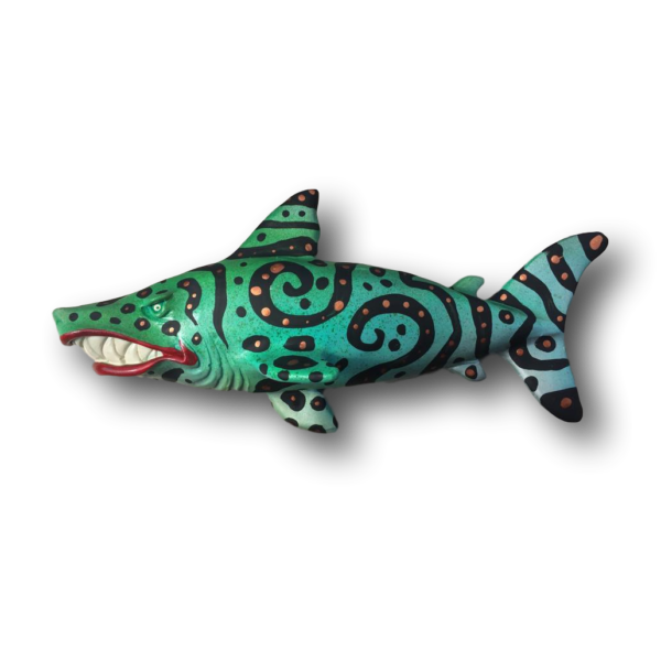 Green Patterned Mr. Bully Shark - Fish With Attitude
