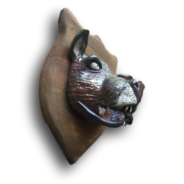 Cat Eating Bird Wall Bust - Image 3