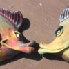 Kissing Fish Raku Fired - Image 4