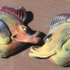 Kissing Fish Raku Fired