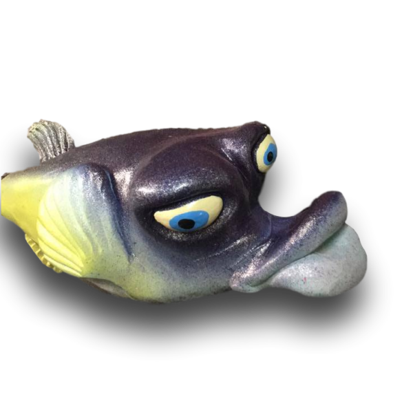 Purple & Yellow Mrs. Robinson Fish with Attitude