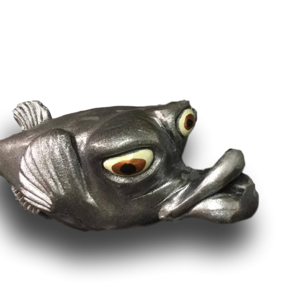 Silver Mrs. Robinson Fish with Attitude