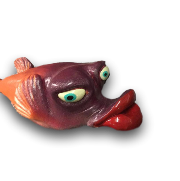 Purple & Orange Mrs. Robinson Fish with Attitude