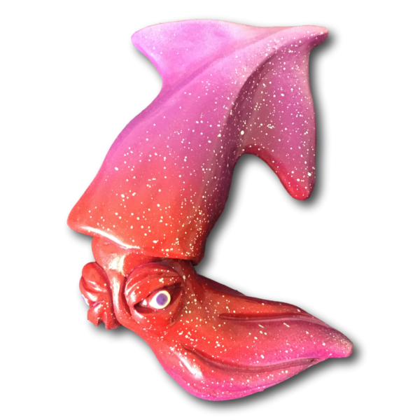Pink Lucy Squid Fish with Attitude