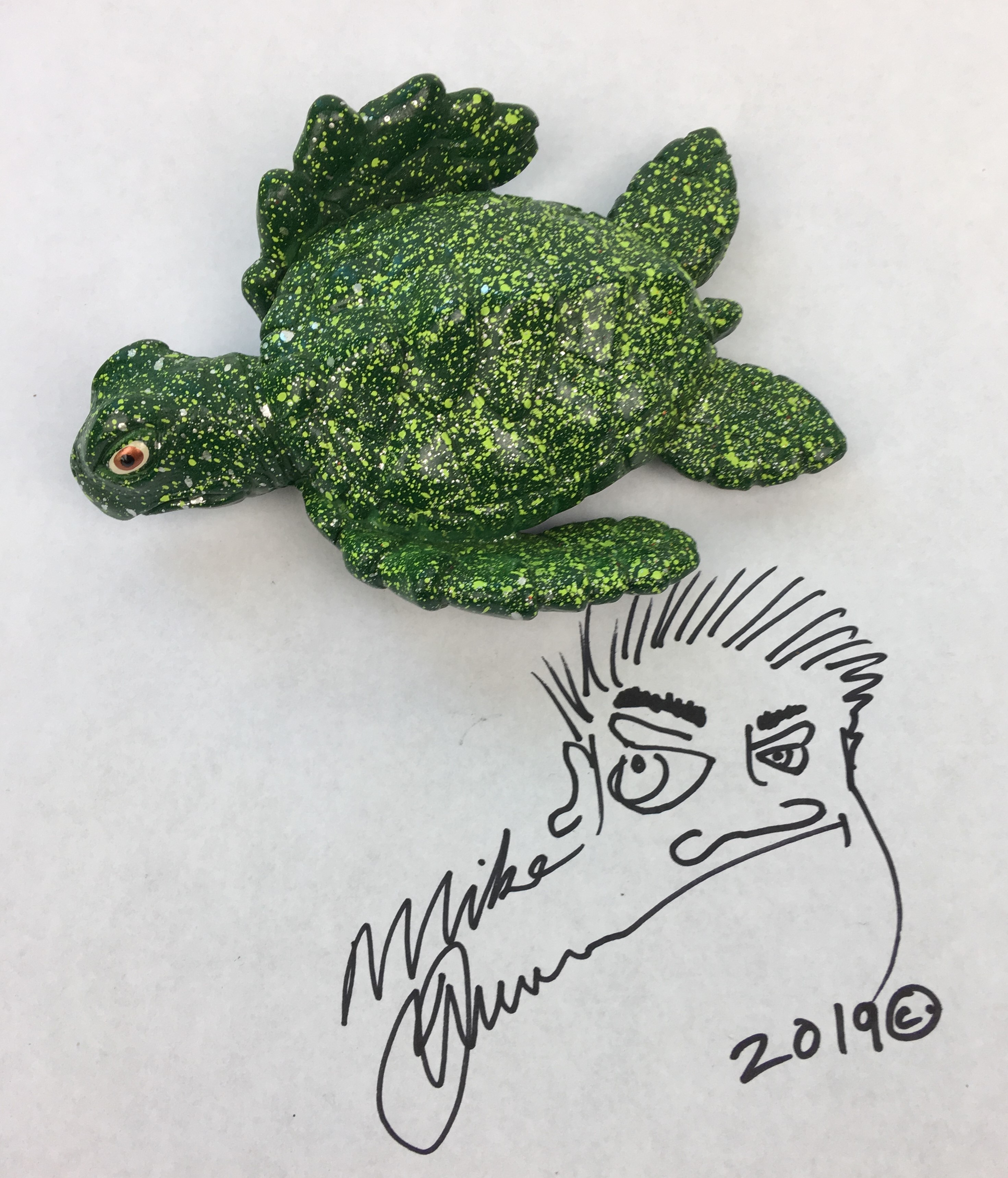 King Kalana Sea Turtle Wall Art Green Fish With Attitude By Mike Quinn