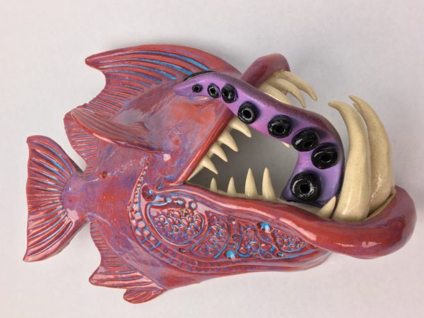 Large Toothy Pink Fish "Lucky Lucy" - Image 3