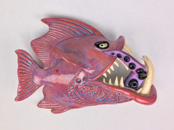 Large Toothy Pink Fish "Lucky Lucy"