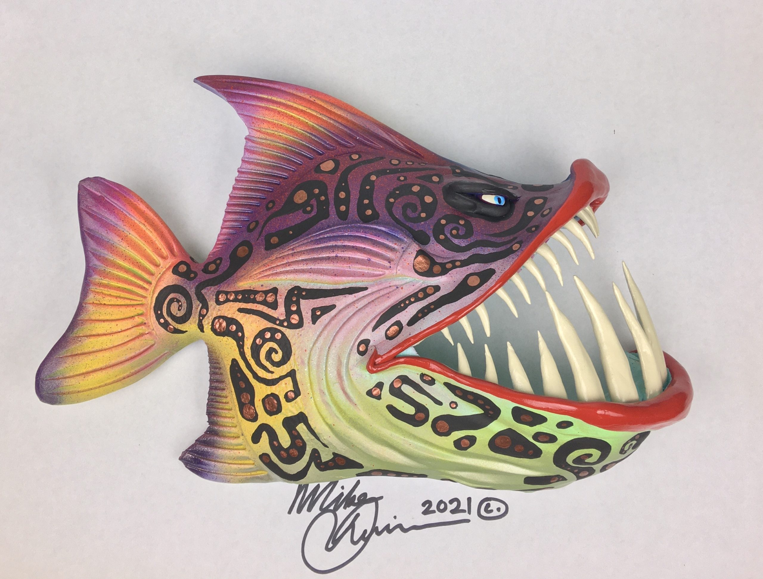 Lucille Toothy Fish Fish With Attitude by Mike Quinn