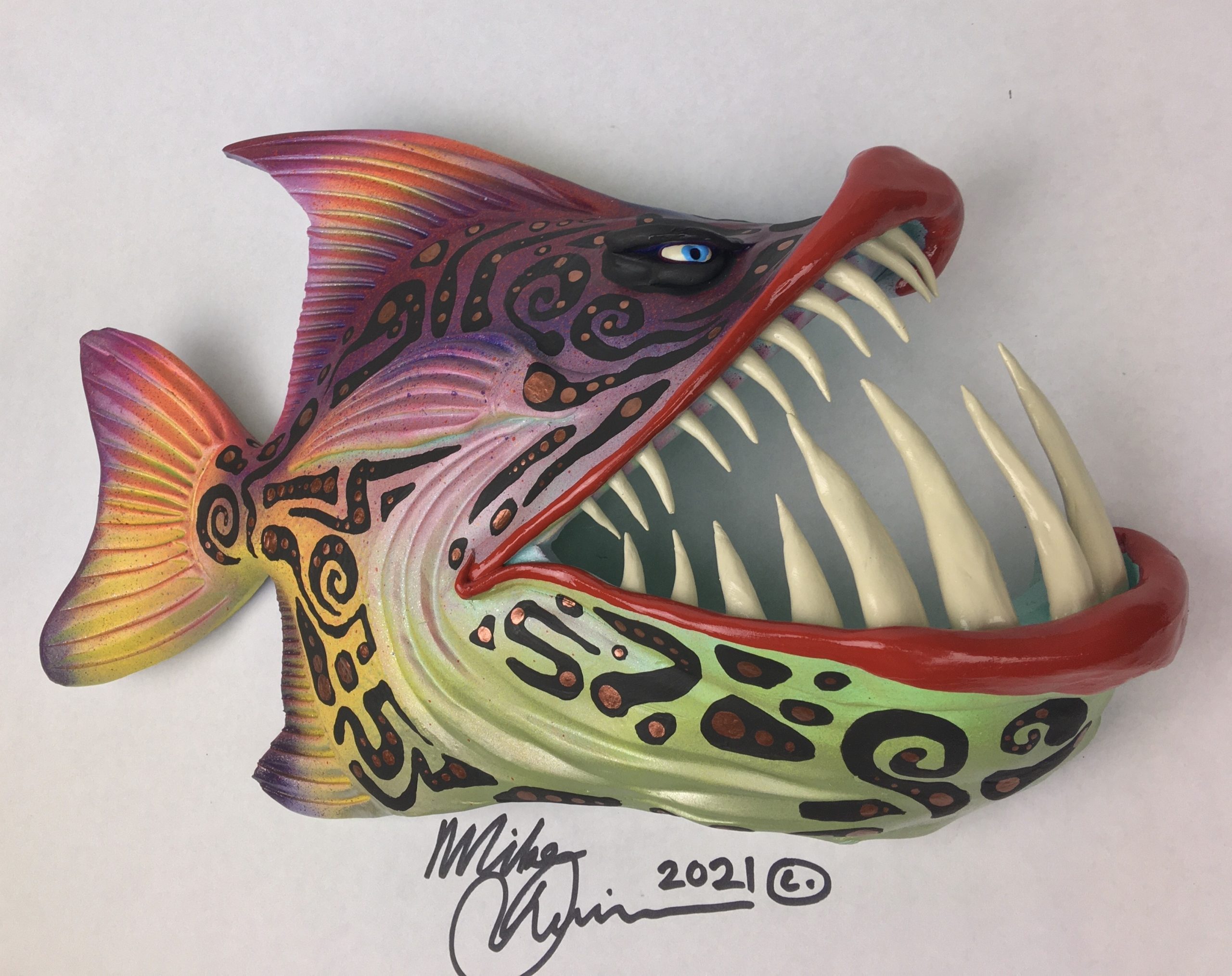 Lucille Toothy Fish Fish With Attitude by Mike Quinn