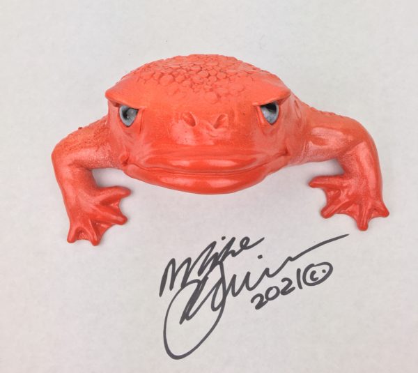 Bitcoin Bob - Frog Wall Art -with glass eyes