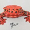 Bitcoin Bob - Frog Wall Art -with glass eyes and pattern
