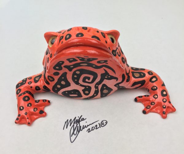 Bitcoin Bob - Frog Wall Art -with glass eyes and pattern - Image 3