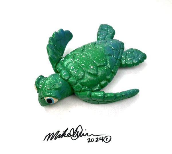 Dr. Honu Sea Turtle Wall Art- Green - Image 2