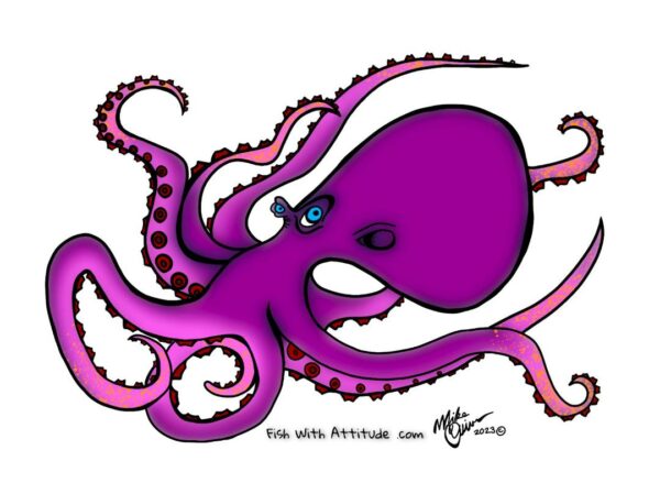 Wild Octopus - Die Cut Sticker - Fish With Attitude