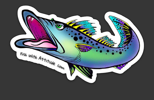 Wild Trout - Die Cut Sticker - Fish With Attitude - Fish With Attitude by  Mike Quinn