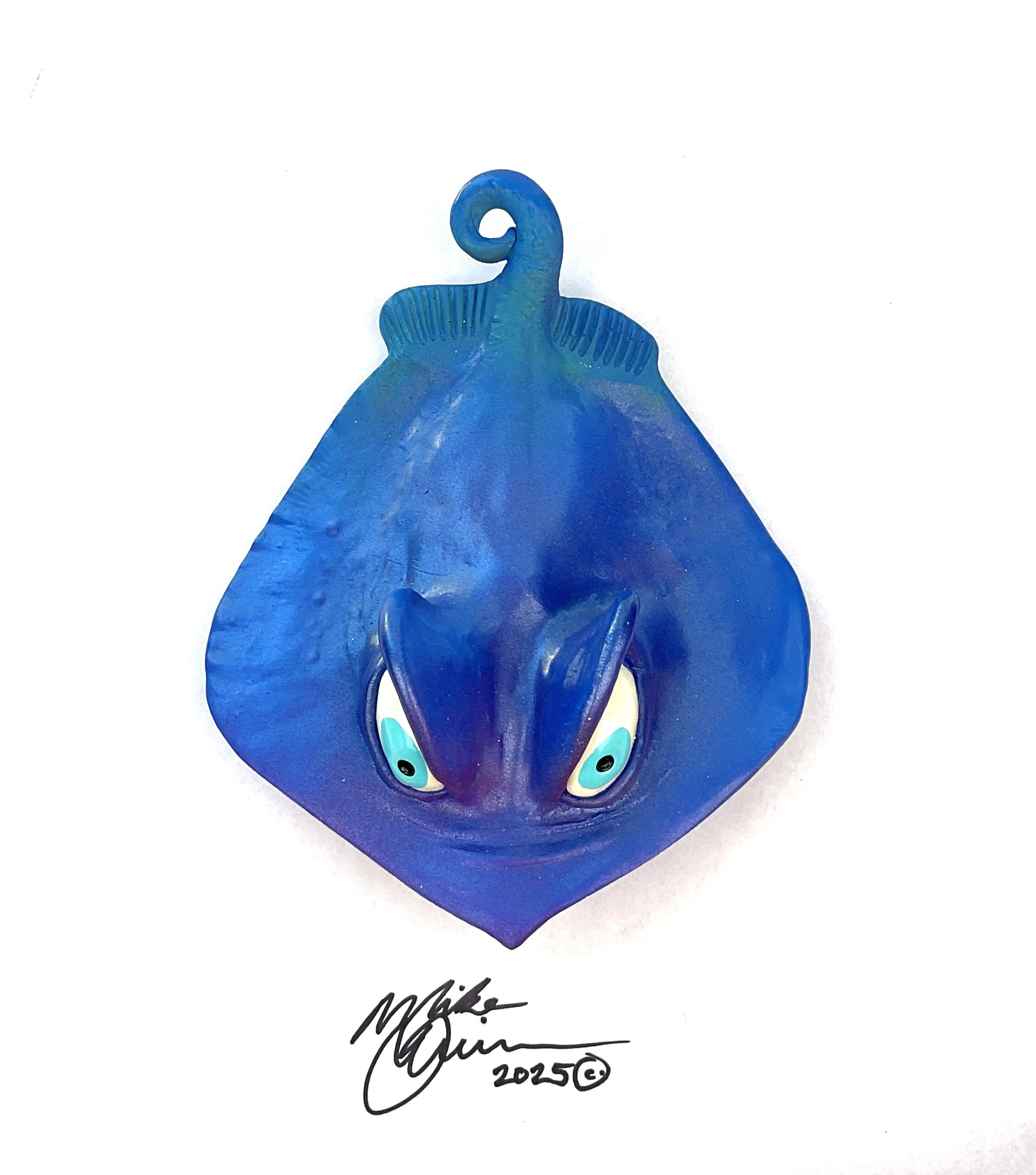 Wild Teal Oscar Stingray - Fish with Attitude - Image 3