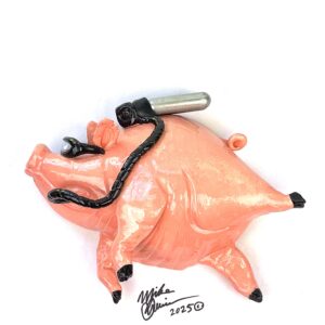 Boris - Scuba pig - Artist Mike Quinn
