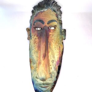 Don Quixote-Raku Mask- Fish With Attitude