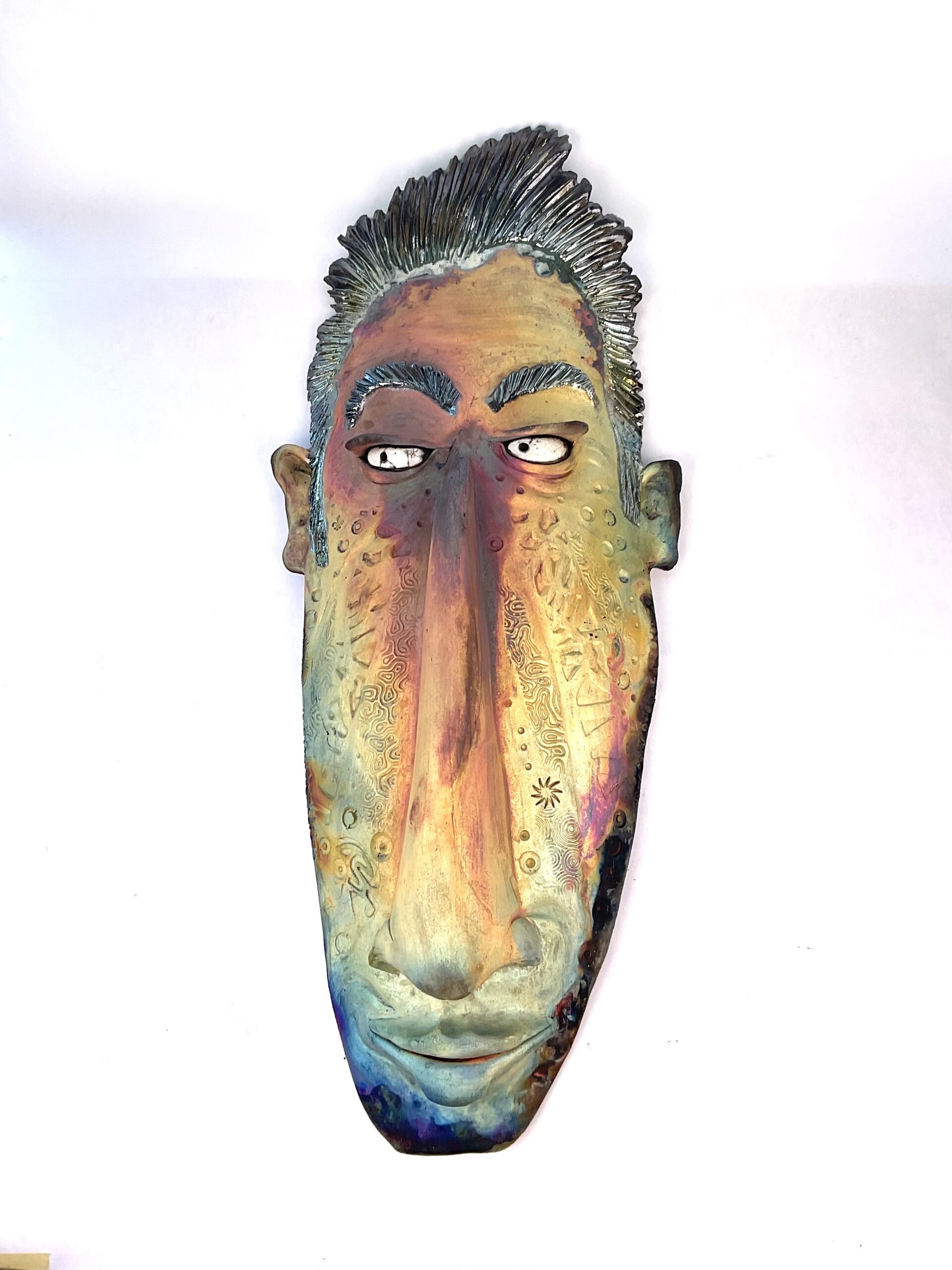 Don Quixote-Raku Mask- Fish With Attitude