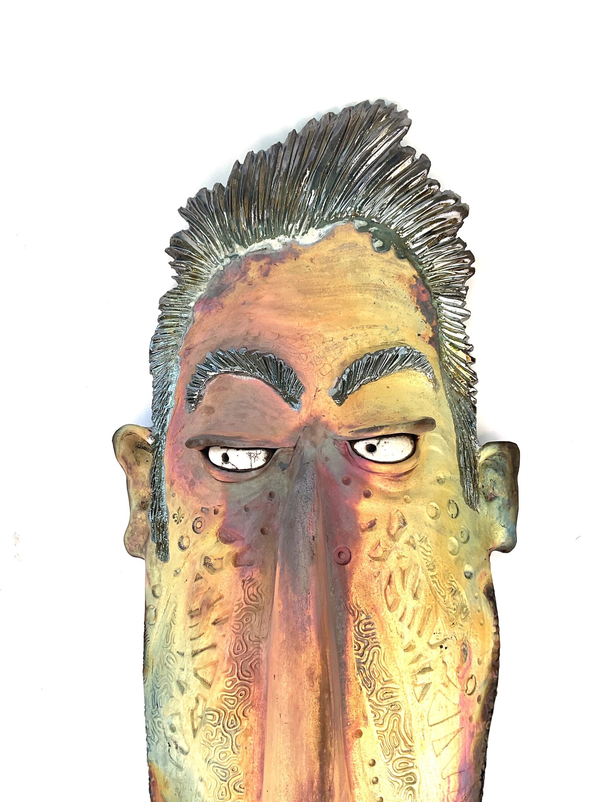 Don Quixote-Raku Mask- Fish With Attitude - Image 4