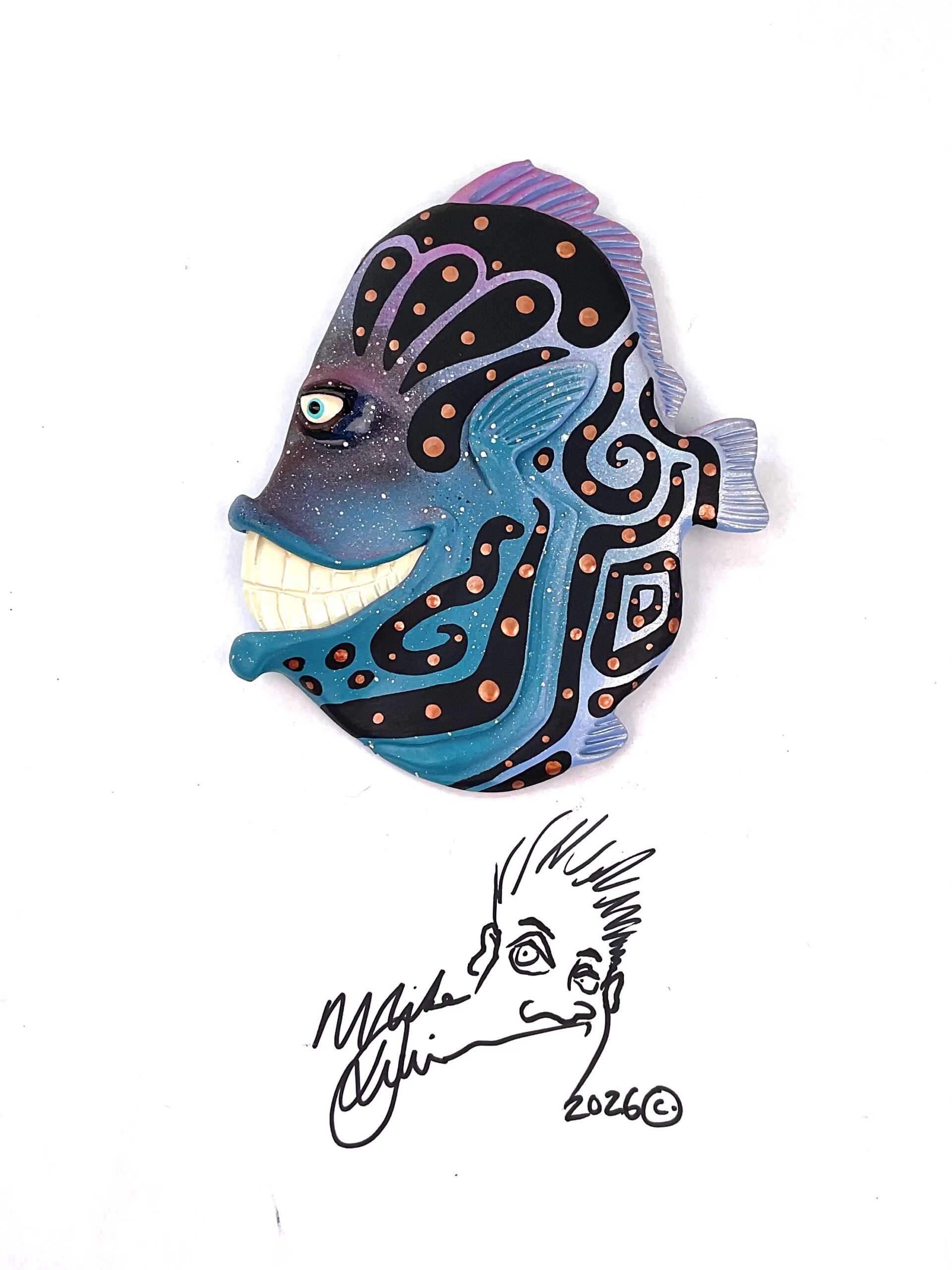 Laughing Larry- Fish Art