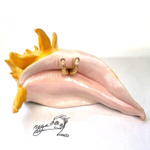 Large Glazed Conch Shell - Queen Delilah