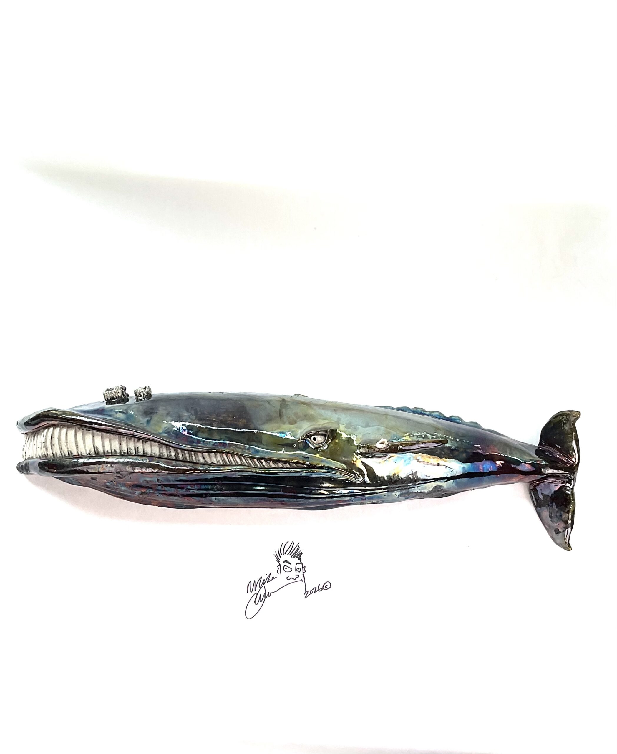 Lenny - Raku Whale - Fish With Attitude