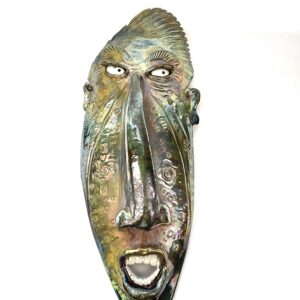 Geronimo- Raku Mask- Fish With Attitude