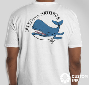 "Whale" Adult Shirt 100% Cotton - Large