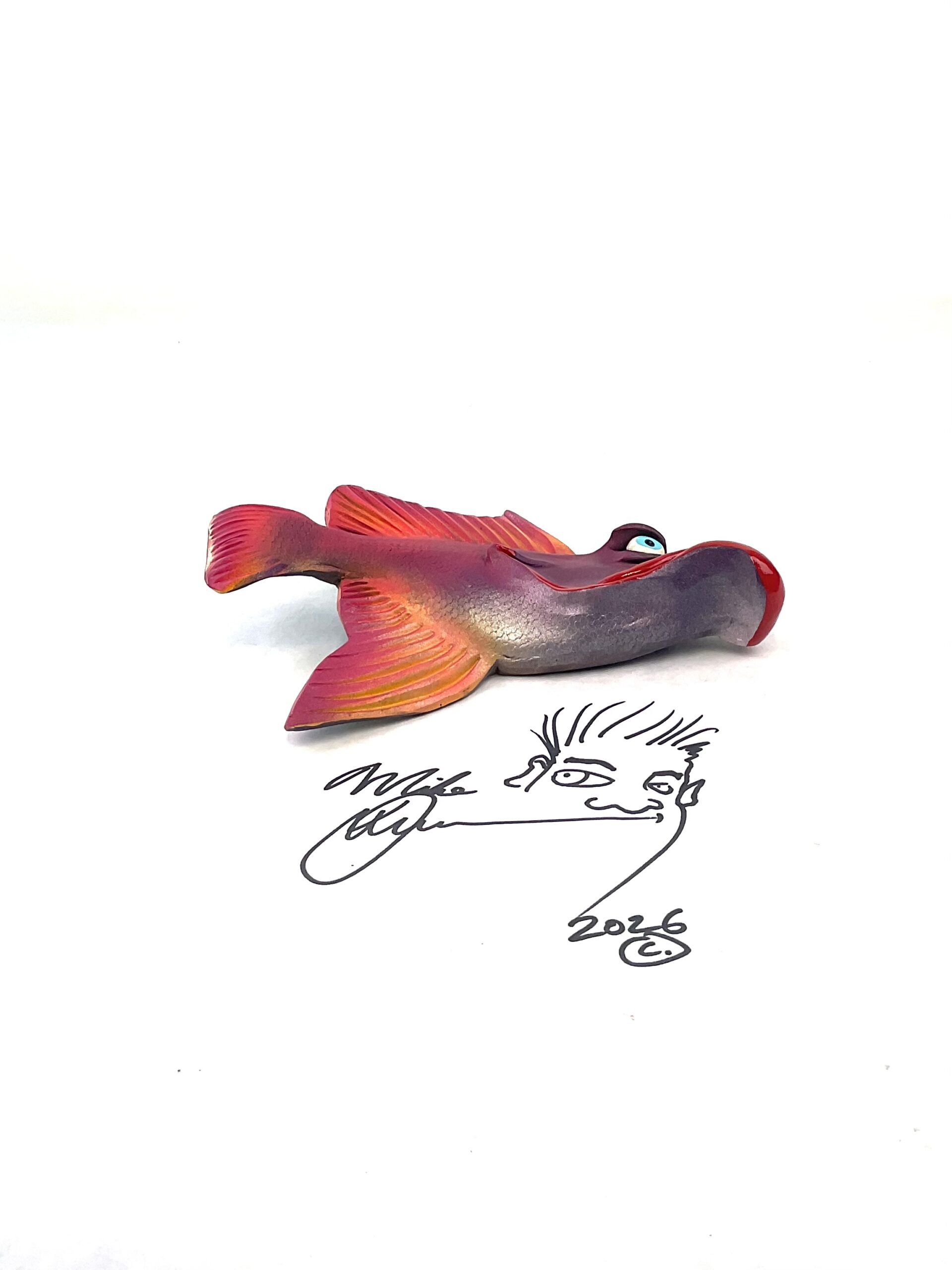 Flo-Mamma Red Lips - Fish Art - Image 2