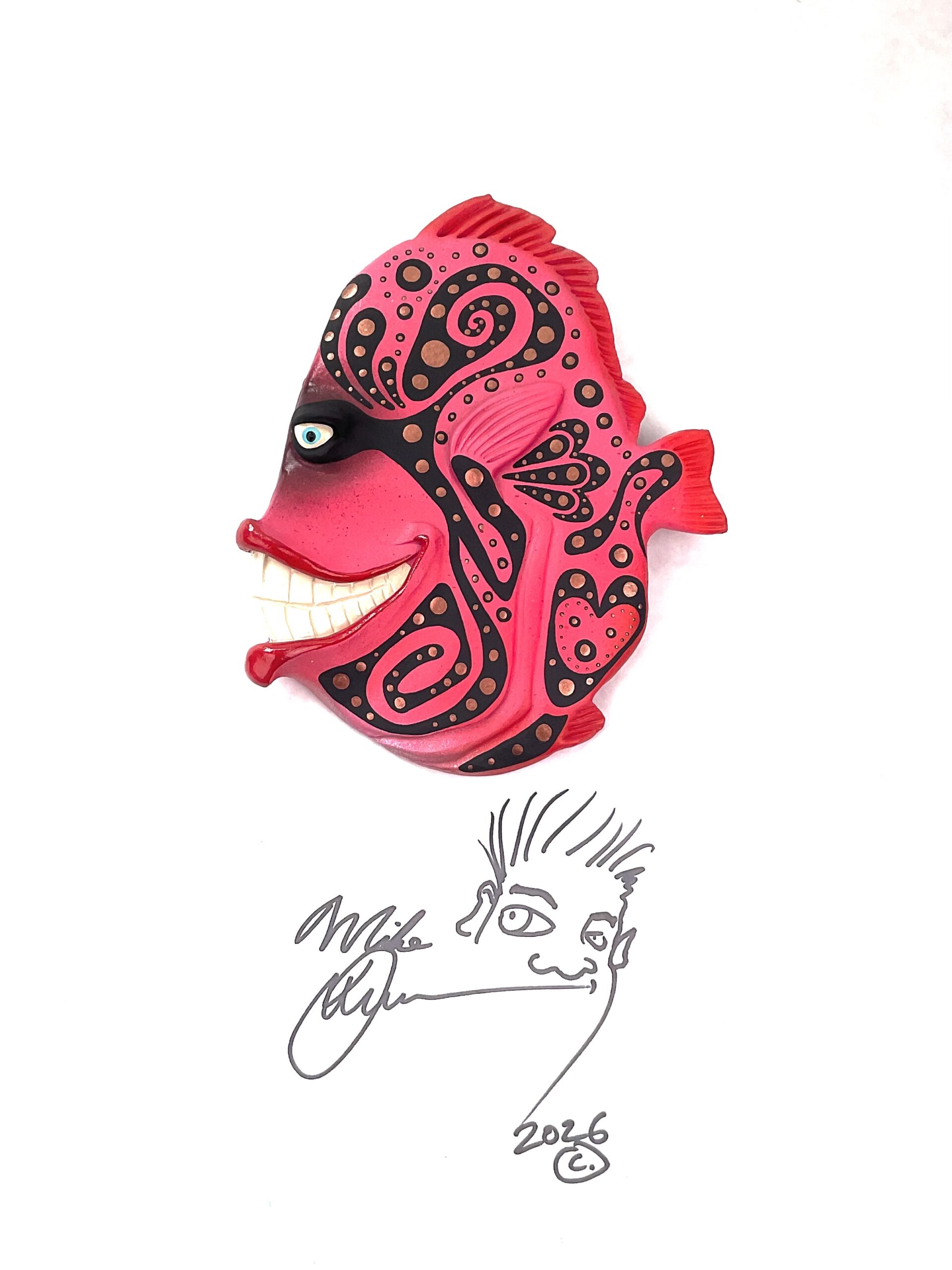 Laughing Larry- Fish Art